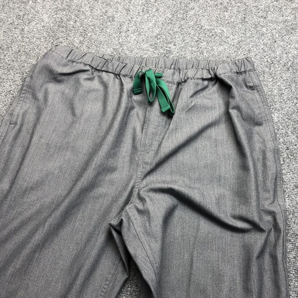 FIGS Scrub Pants Mens Large Gray Technical Collection Elastic Waist Drawstring